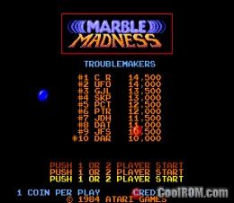 Marble Madness (set 4) ROM MAME - CoolROM.com